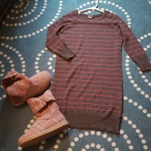 VENUS striped sweater dress 3/4 sleeves